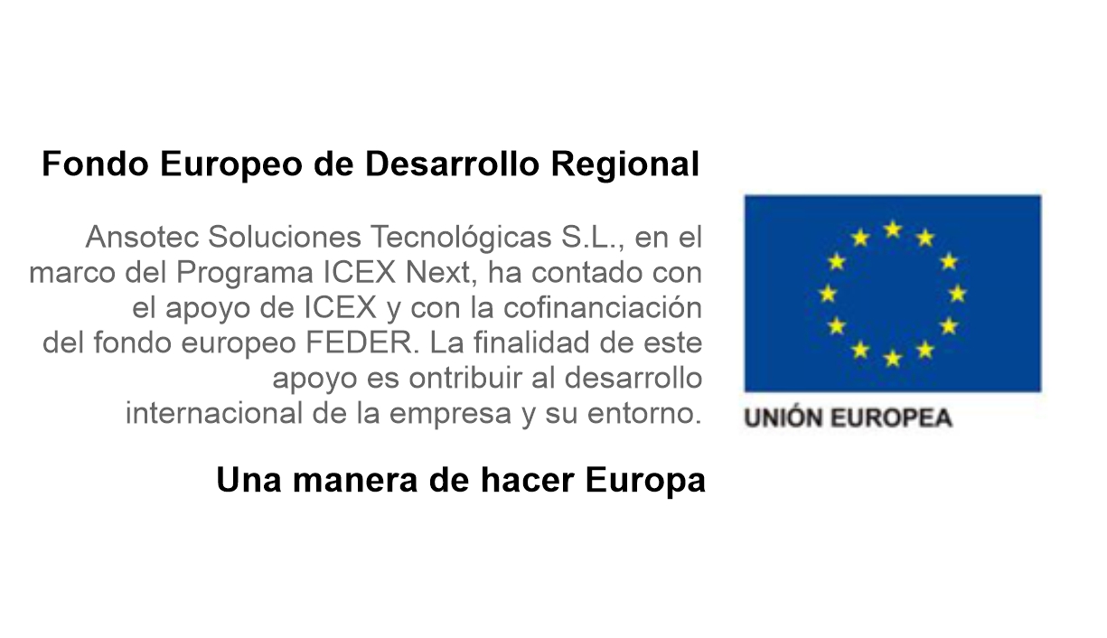 ANSOTEC, beneficiaria del Programa ICEX Next con la cofinanciación del fondo europeo FEDER.