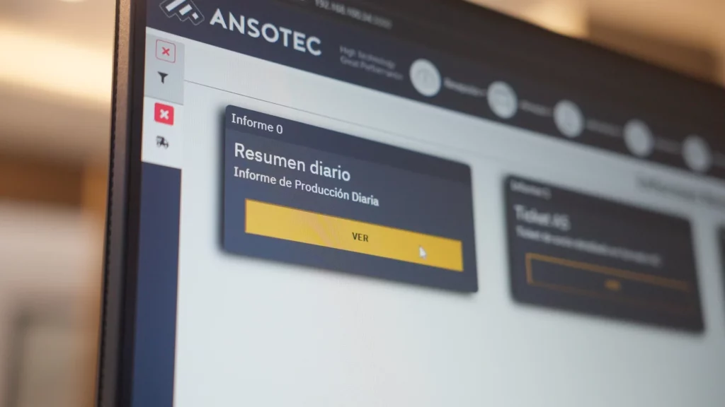 Panel de control del software de Ansotec